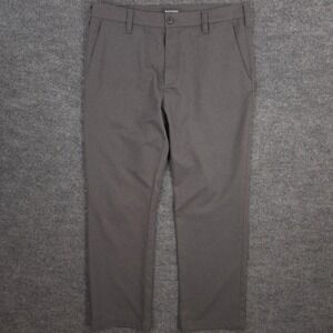 Bluffworks Gramercy Dress Pants Mens 35X30 Gray Performance Traveler Commuter